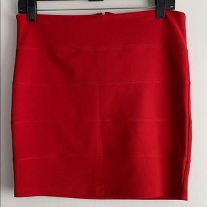 XXI Bright red mini skirt